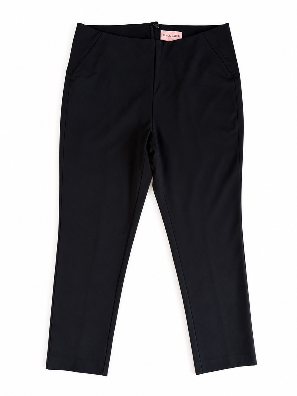 Chicos Black Label Slim Fit Dress Pants Career Trousers Holiday Black 12
